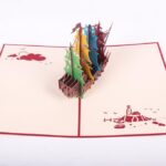 Colorful Wood Ship Pop Up Card