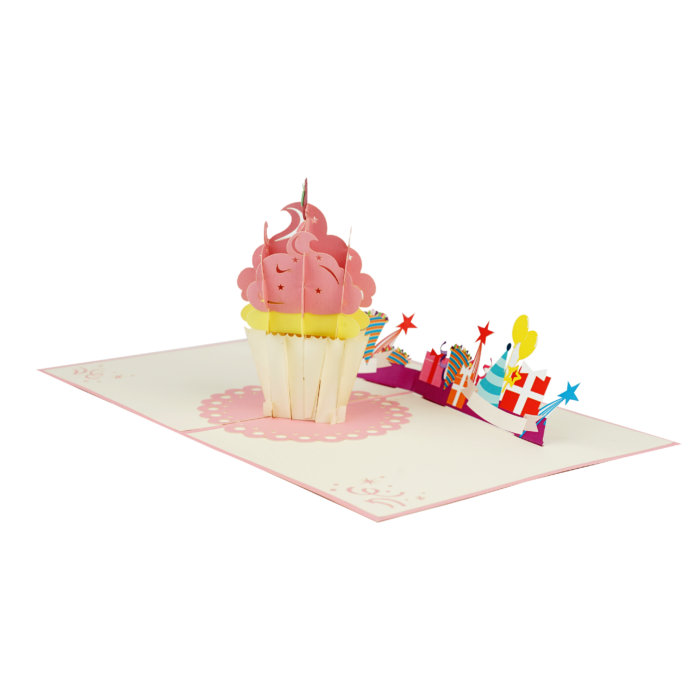 Birthday Strawberry Cupcake Pop Up Card - Image 6