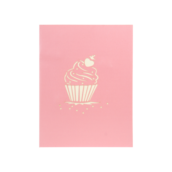 Birthday Strawberry Cupcake Pop Up Card - Image 3