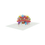 Deluxe Happy Birthday Pop Up Card Red - Image 5