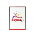 Deluxe Happy Birthday Pop Up Card Red - Image 3