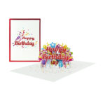 Deluxe Happy Birthday Pop Up Card Red - Image 2