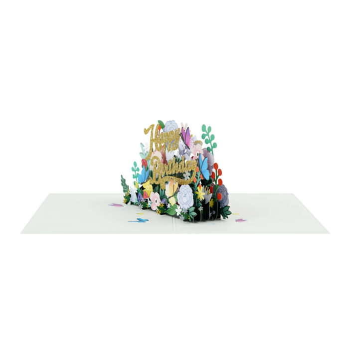 Deluxe Happy Birthday Flower Pop Up Card - Image 5