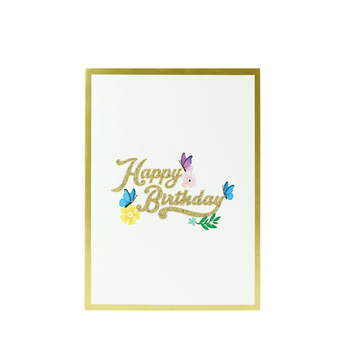 Deluxe Happy Birthday Flower Pop Up Card - Image 3