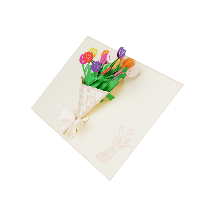 Tulips Bunch Pop Up Card - Image 5