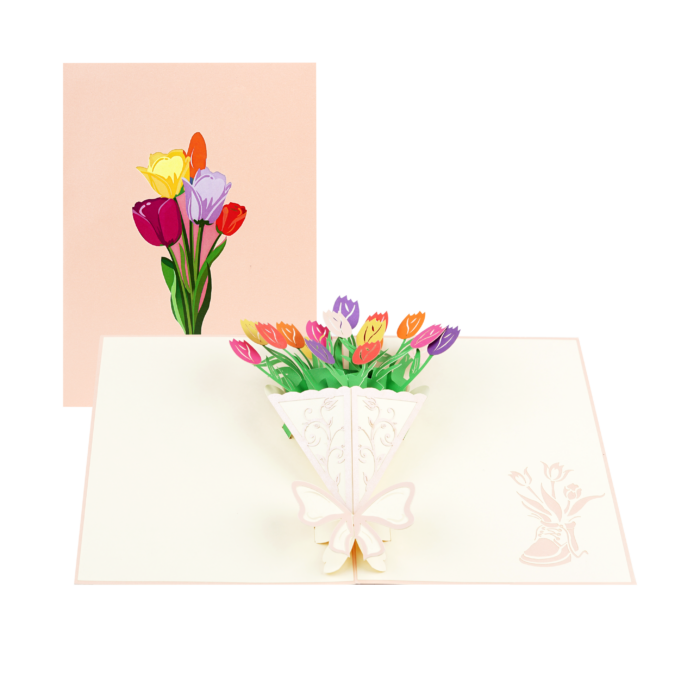 Tulips Bunch Pop Up Card - Image 2