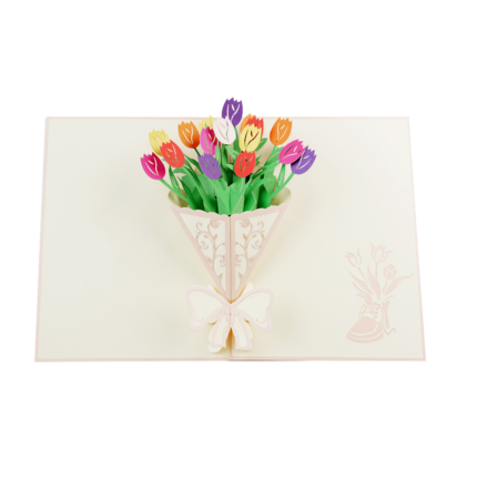 Tulips Bunch Pop Up Card