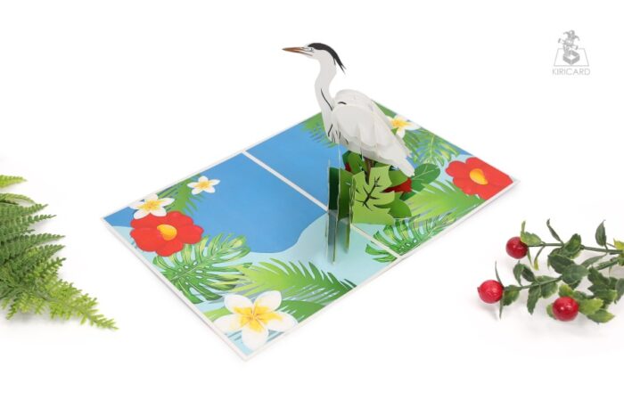 egret-in-florida-pop-up-card-01