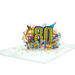 Happy 80th Birthday Pop-Up Card