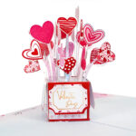 Heart Balloon Valentine Box Pop Up Card