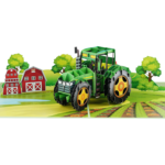 Farm Tractor Pop-up Card
