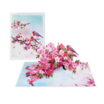 Cherry Blossom Branch with Robins Pop-Up Card - Image 2