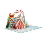 Gingerbread House and Santa Pop-Up Card - Image 5