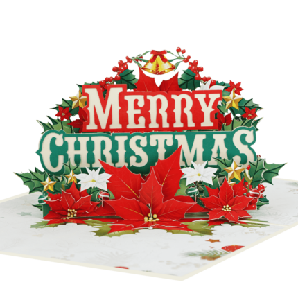 Merry Christmas Vintage Pop-Up Card