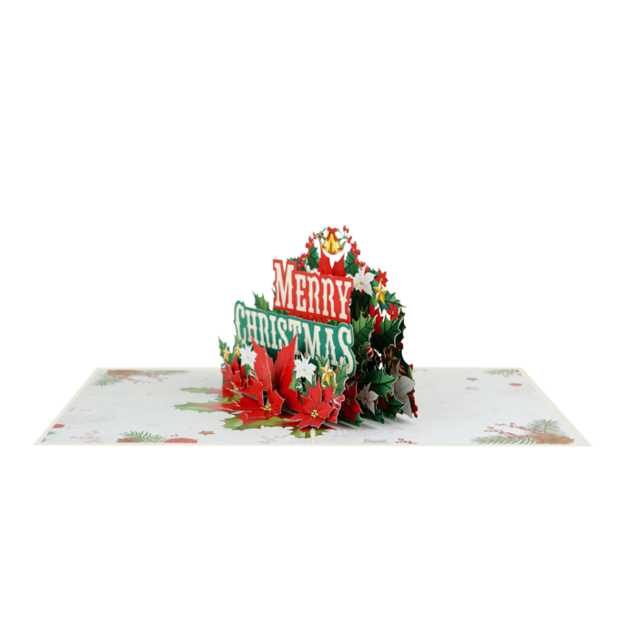 Merry Christmas Vintage Pop-Up Card - Image 5