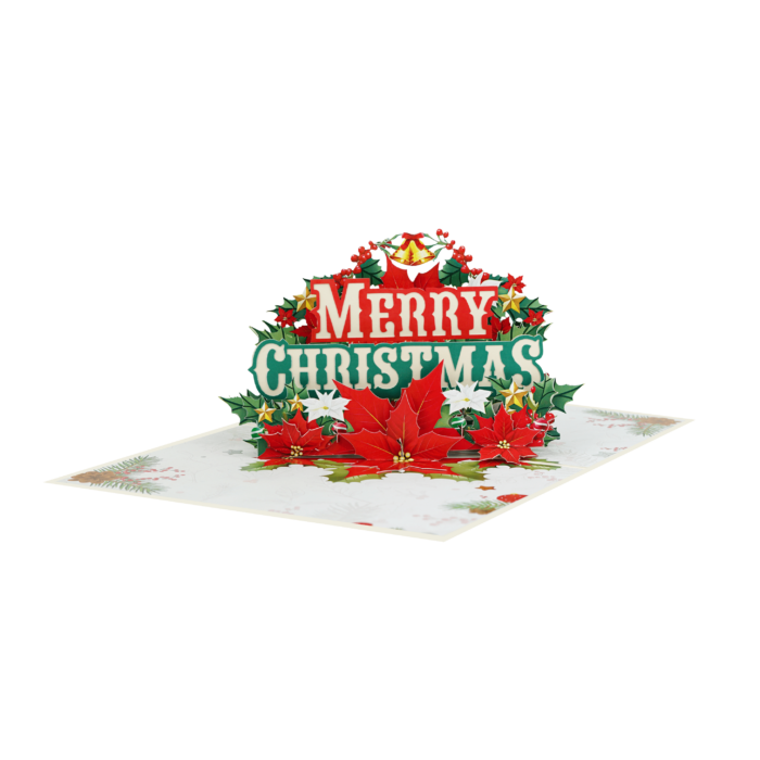 Merry Christmas Vintage Pop-Up Card - Image 7