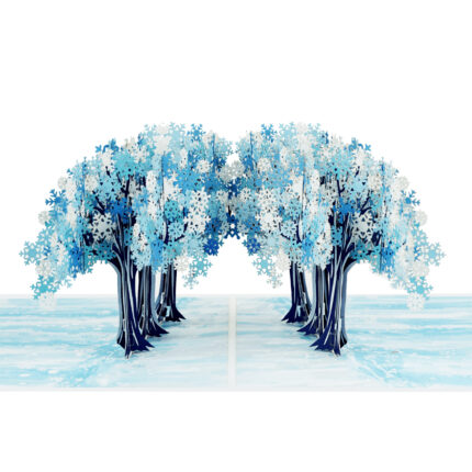 Snowflake Tree Street Pop-Up Card