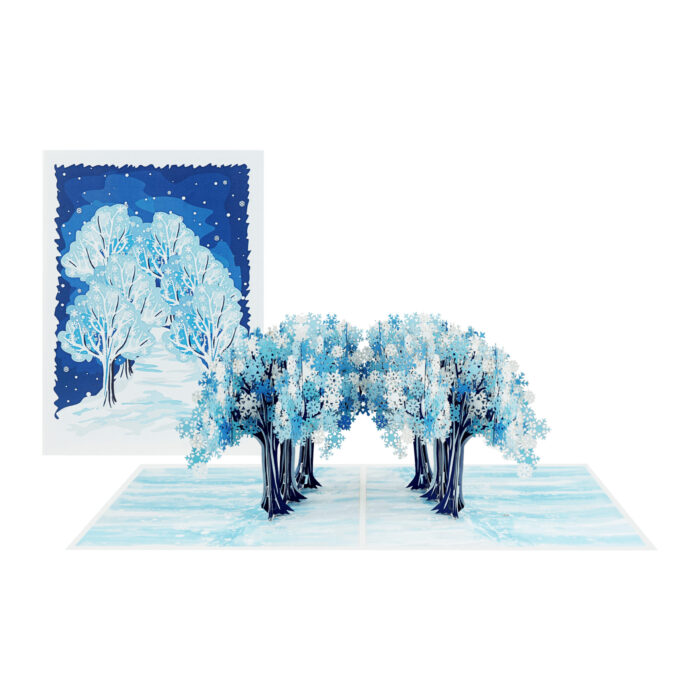 Snowflake Tree Street Pop-Up Card - Image 2