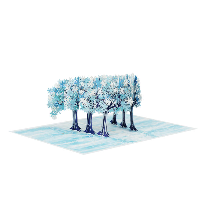 Snowflake Tree Street Pop-Up Card - Image 4