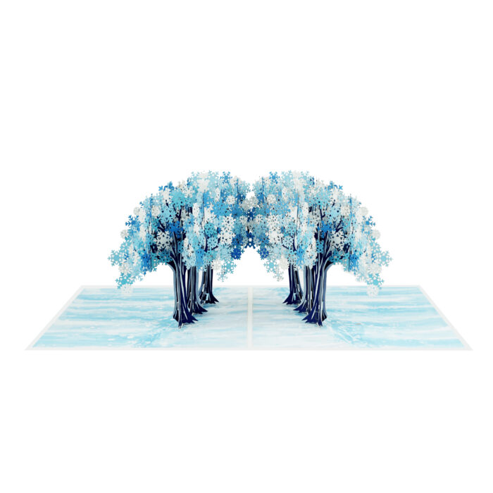 Snowflake Tree Street Pop-Up Card - Image 8