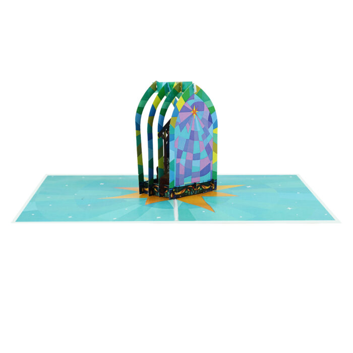 Stained Glass Nativity Pop-Up Card - Image 6