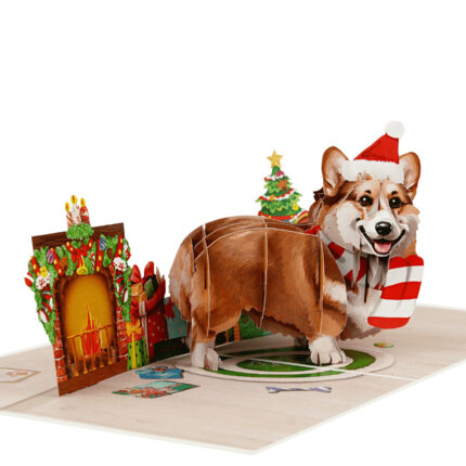 Xmas Corgi Pop-Up Card
