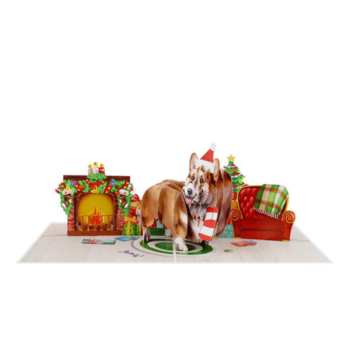 Xmas Corgi Pop-Up Card - Image 4