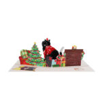 Xmas Tuxedo Cat Pop-Up Card - Image 6