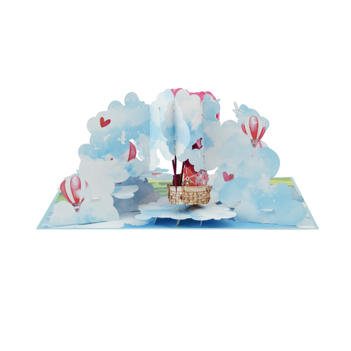 Love Hot Air Balloon Pop-Up Card - Image 5
