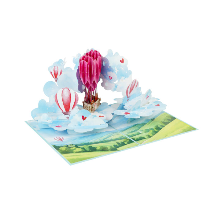 Love Hot Air Balloon Pop-Up Card - Image 6