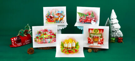 Merry Christmas Pop-up (red set)