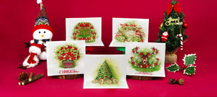 Merry Christmas Pop-up Card (green set)