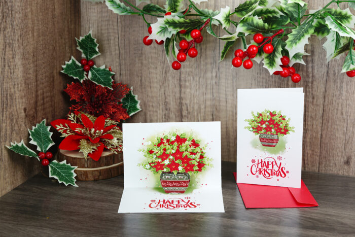 Merry Christmas Pop-up Card (green set) - Image 3