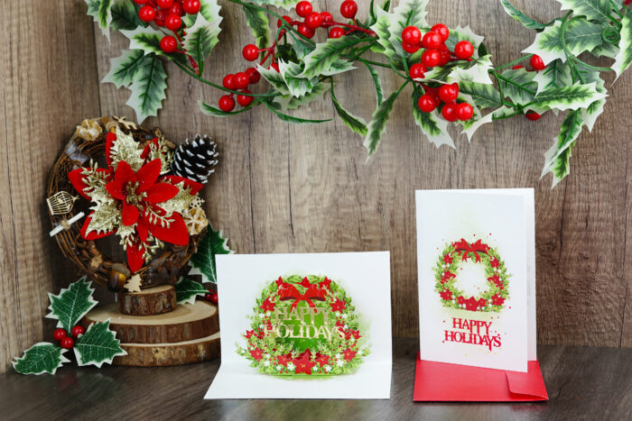Merry Christmas Pop-up Card (green set) - Image 6