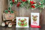 Merry Christmas Pop-up Card (green set) - Image 5