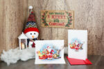Merry Christmas Pop-up Card (blue set) - Image 5