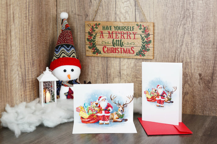 Merry Christmas Pop-up Card (blue set) - Image 5