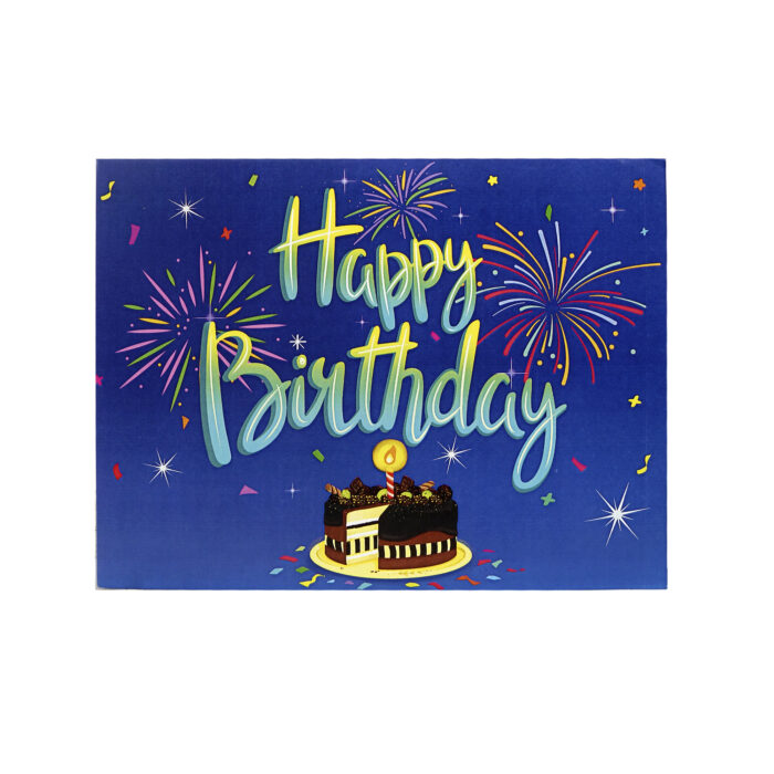 Musical Birthday Pop-Up Card – Dark Blue - Image 3