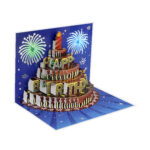 Musical Birthday Pop-Up Card – Dark Blue - Image 4