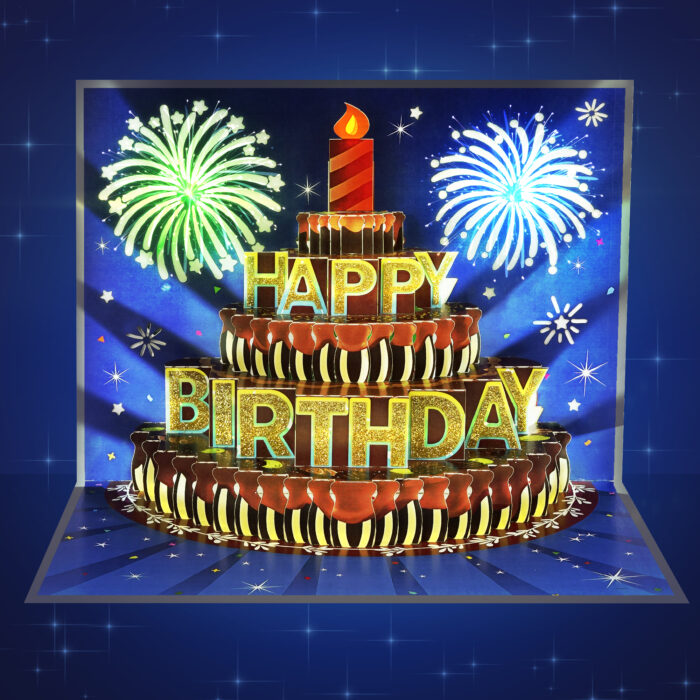 Musical Birthday Pop-Up Card – Dark Blue - Image 7