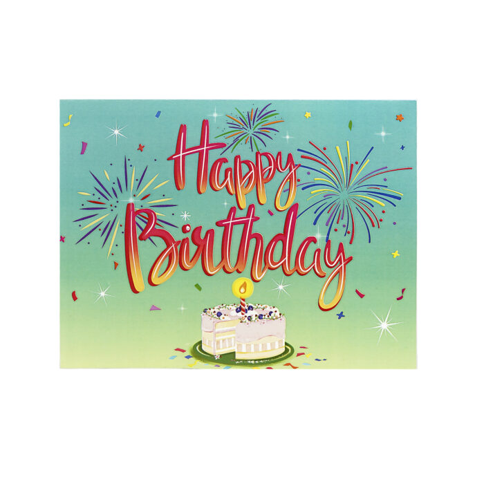 Musical Birthday Pop-Up Card –  Green - Image 3