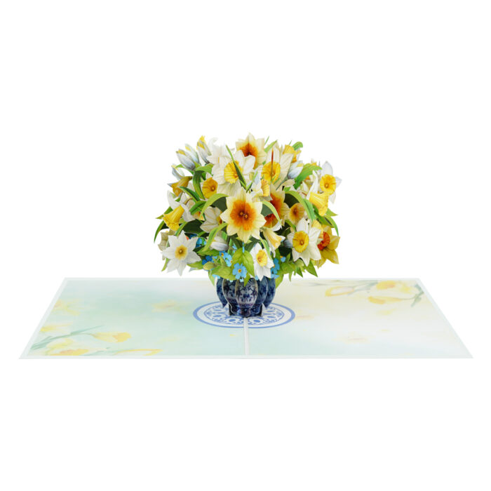 Blooming Daffodil Bouquet Pop-Up Card - Image 8