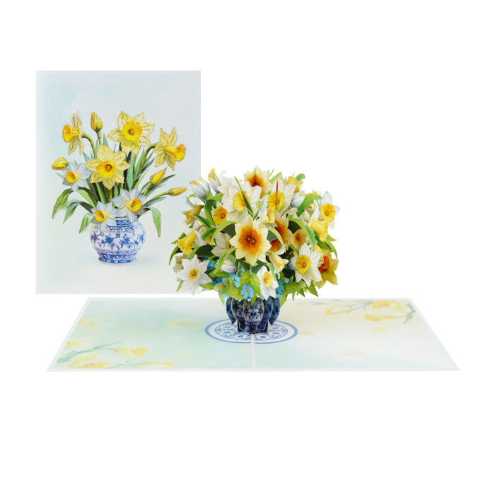 Blooming Daffodil Bouquet Pop-Up Card - Image 2