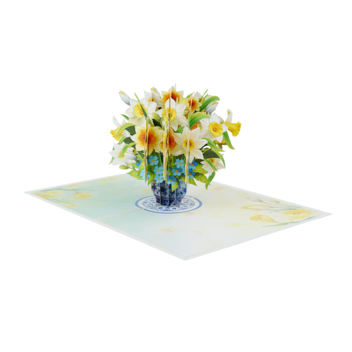 Blooming Daffodil Bouquet Pop-Up Card - Image 7