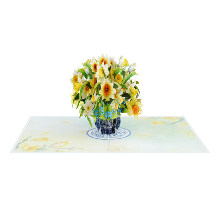 Blooming Daffodil Bouquet Pop-Up Card - Image 4