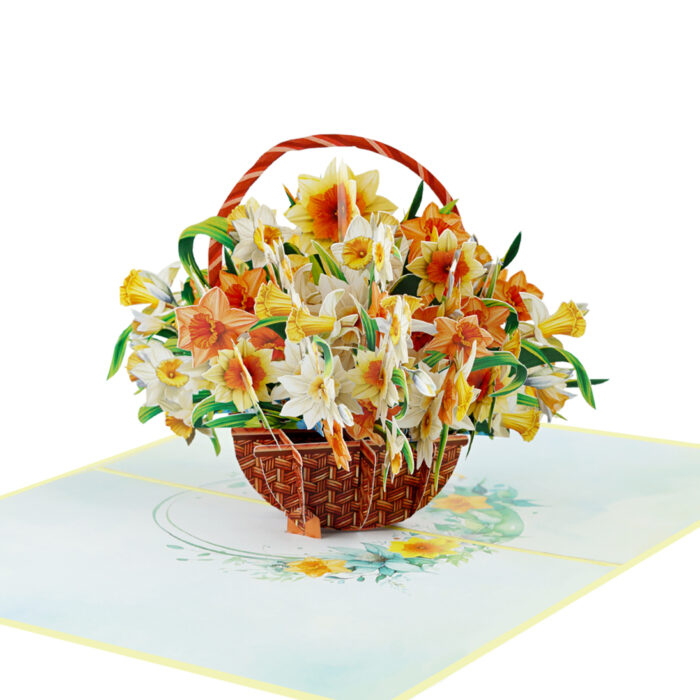 Daffodils Basket Pop-up Card - Image 7
