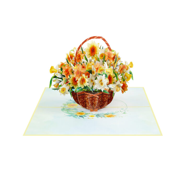 Daffodils Basket Pop-up Card - Image 6