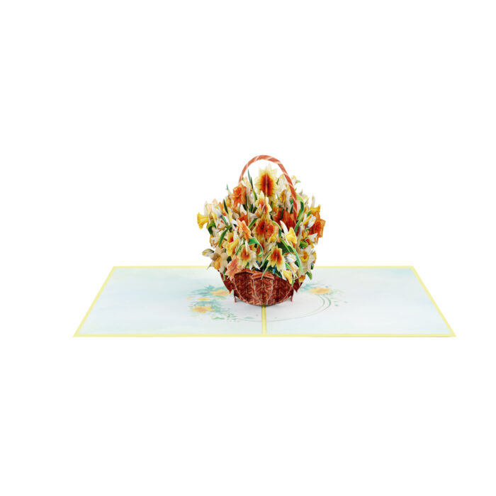 Daffodils Basket Pop-up Card - Image 5