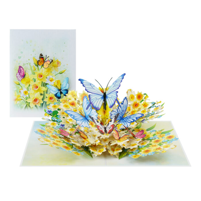 Daffodil and Butterfly Pop-Up Card - Image 2