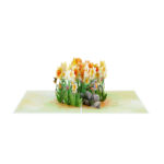 Daffodils with Robin Pop-up Card - Image 3